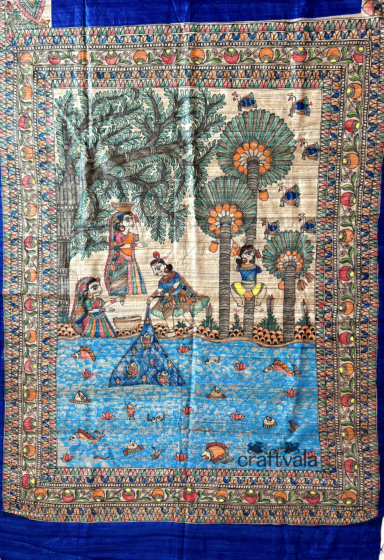 Craftvala Madhubani Painting Saree