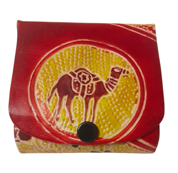 Handcrafted Leather Lipstick Case with Mirror for 3 Lipsticks