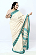 Handloom Tussar Karvati Kinar Silk  Saree