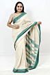 Handloom Tussar Karvati Kinar Silk  Saree