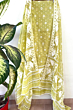 Handloom Unstitched Cotton Suit with Dupatta | Green