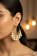Handcrafted Pearl Chandelier Hoop Earrings