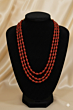 Handcrafted Maroon Glass Beads Necklace