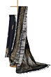 Madhubani Black Gold Silk Saree