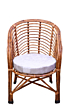 Cane Outdoor Chair with Cushion, 1pc