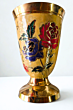 Handpainted Brass Glass