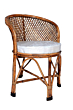 Cane Outdoor Chair with Cushion