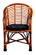 Cane Outdoor Chair with Cushion, 1pc