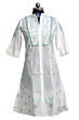 Ruby Cotton Prince Cut Kurti - White - Applique Work