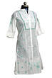 Ruby Cotton Prince Cut Kurti - White - Applique Work