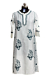 Chanderi Prince Cut Kurti - White