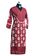Handloom Chikankari Kurti | Maroon