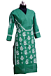 V Neck Kurti - Green