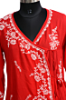 Red Angrakha Chikankari Kurti