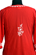 Red Angrakha Chikankari Kurti