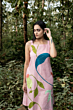 Applique Khadi Tropical Floral A line dress