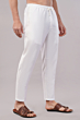 Mens Elastic Pajama | White | Size: M