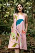 Applique Khadi Tropical Floral A line dress