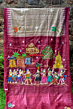 Jhamu Jatra Ghicha Pattachitra Tussar Ghee Maroon Saree
