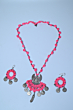 Aapan Kala Pink Necklace with Earring