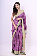 Tussar Karvati Kinar  Printed  Saree with Green border