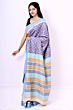 Tussar Karvati Kinar Printed Saree With Blue Border