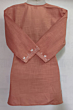 Women Embroidered Pure Cotton rust color short Kurta