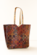 Silk Multi-Color Printed Tote Bag for Women | Ethnic Handcrafted Shoulder Bag | Lightweight Shopping & Casual Carry Bag