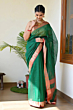 Maheshwari Zari Check Green Saree