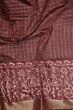 Brown Kota Mangalgiri Silk Saree with Discharge Print & Blouse - Bhagalpur Special