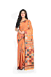 Handloom Bengal Cotton Santipuri Saree | Orange