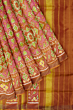 Single Ikat Patola Silk Saree | Orange