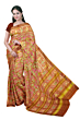 Single Ikat Patola Silk Saree | Orange