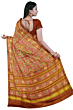 Single Ikat Patola Silk Saree | Orange