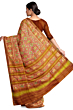 Single Ikkat Patola Silk Saree | Orange Color | 5.5 meter
