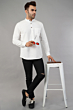Mens Handloom Shirt White M size