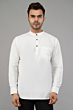 Mens Handloom Shirt White L size