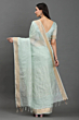 Handloom Plus Moonmint Muse Handwoven Kota Linen Saree with Zari Border | Mint Green Lightweight Breathable Saree