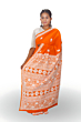 Handloom Cotton Saree | Orange