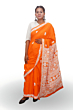 Handloom Cotton Saree | Orange