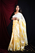 Yellow Tie & Dye Linen Cotton Saree