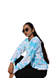 Unisex Tie-Dye Hooded Sweatshirt - Full Sleeve Blue