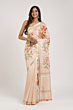 Silk Linen Saree with Embroidery Work & Blouse Piece - Premium Elegant Look