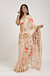 Silk Linen Saree with Embroidery Work & Blouse Piece - Premium Elegant Look