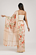 Silk Linen Saree with Embroidery Work & Blouse Piece - Premium Elegant Look
