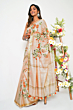 Silk Linen Saree with Embroidery Work & Blouse Piece - Premium Elegant Look