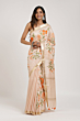 Silk Linen Saree with Embroidery Work & Blouse Piece - Premium Elegant Look