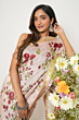 Silk Linen Saree with Embroidery Work & Blouse Piece - Premium Elegant Look
