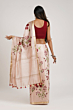 Silk Linen Saree with Embroidery Work & Blouse Piece - Premium Elegant Look