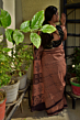 Syahi Begar Print Handloom Mulberry Silk by Cotton Saree